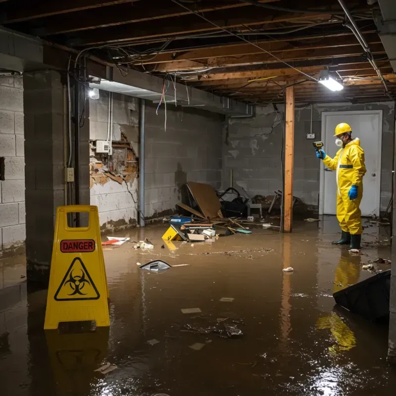 Flooded Basement Electrical Hazard in Quitman County, GA Property